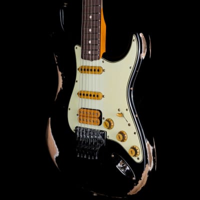 Fender Custom Shop Alley Cat Stratocaster Rosewood Board Heavy Relic HSS Floyd Rose Black image 1
