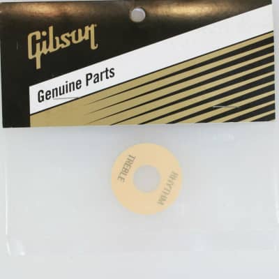 GIBSON Creme Toggle Switch Washer Ring with Gold Lettering PRWA-030. image 1