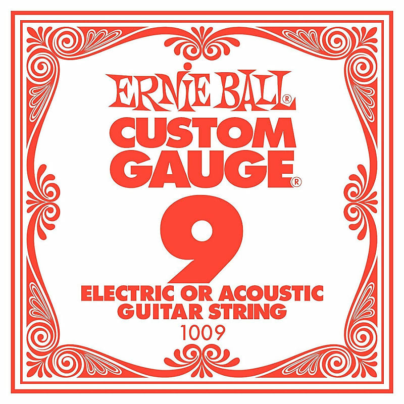 Ernie Ball .009 Custom Gauge Guitar Single Strings Electric Reverb