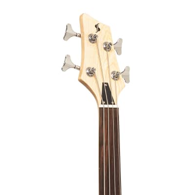 Stagg "Fusion" Fretless Electric Bass Guitar - Natural - SBF-40 NAT FL image 5