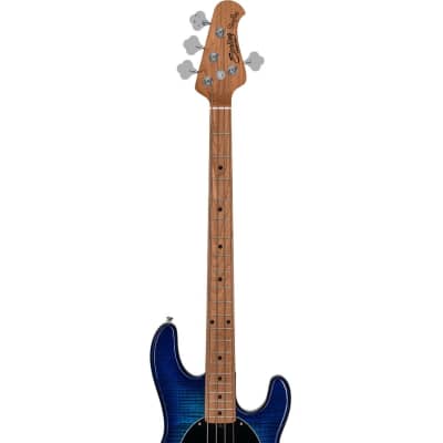 Sterling by Music Man Stingray 34 4-String Bass Guitar (Neptune Blue, Roasted Maple Fretboard)(New) image 3