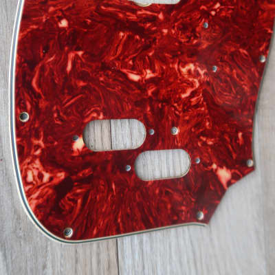 Fender Bass Pickguard  Mustang '66 - '71 Celluloid Tortoise Relic / Aged USA image 1