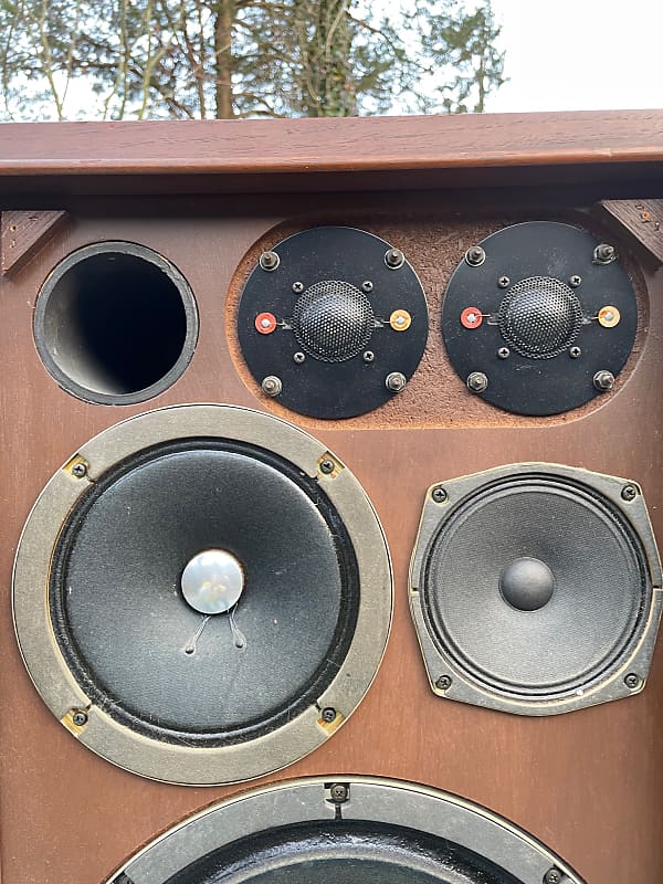 1970s Vintage Sansui SP-1500 Walnut Floor Speakers Reverb