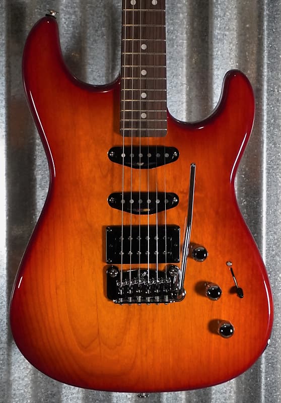 G&L USA Legacy RMC HSS Cherry Sunburst Rosewood Satin Neck Guitar & Case #6038 image 1