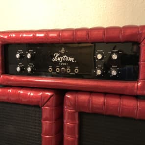 Kustom K200B-1 - Red Sparkle -  Bass Amp and Cabinets. image 2