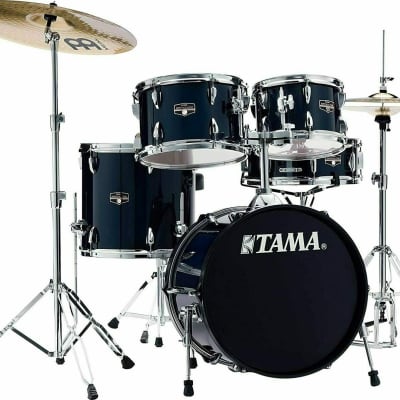 Tama Imperialstar 5-Piece Drum Kit with Meinl HCS Cymbals (Dark Blue) Bundle image 2