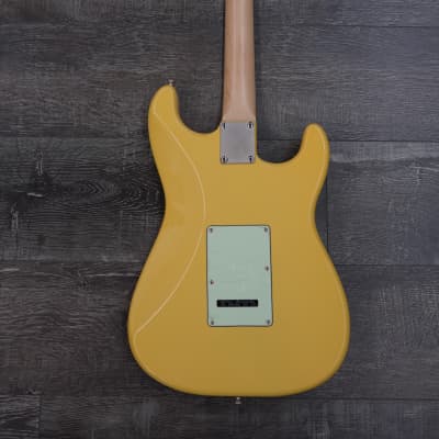 AIO S4 Left-Handed Electric Guitar - Buttercream (Mint Pickguard) image 8