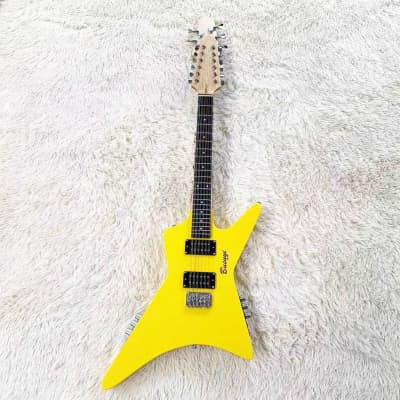 5 String Fretless Bass / 12 String   Double Sided,  Busuyi Double Neck Guitar 2021 (Yellow)All levels image 2