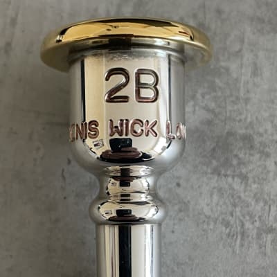 Denis Wick 2B Heritage Cornet Mouthpiece 2015 -2018 - Silver Plate with Gold Rim image 1