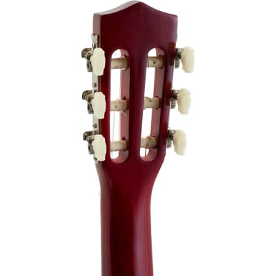 Tiger CLG4 Classical Guitar Starter Pack, 3/4 Size, Red image 4