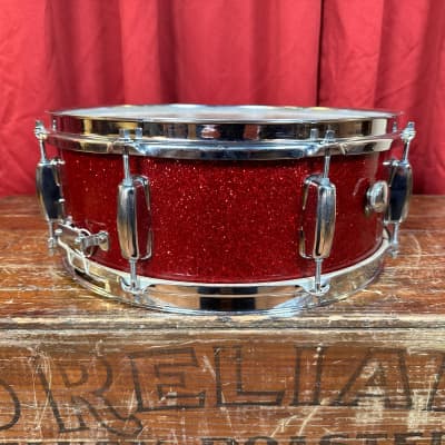 Vintage Star 5x14 Snare Drum Red Sparkle MIJ Tama Japan image 3