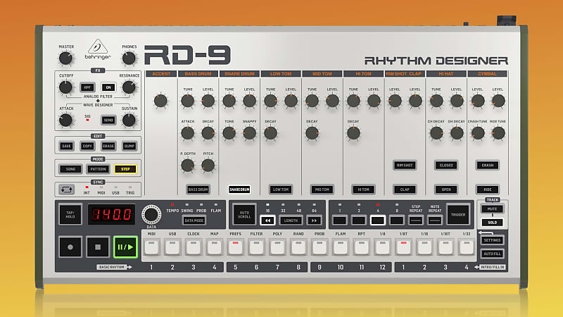 DTM・DAW BEHRINGER RD-9 RHYTHM DESIGNER Behringer RD-9 Analog Drum Machine Drum Machine with 11
