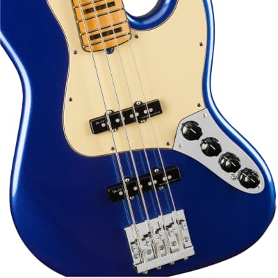 Fender American Ultra Jazz Bass, Maple Fingerboard, Cobra Blue, with Case image 4