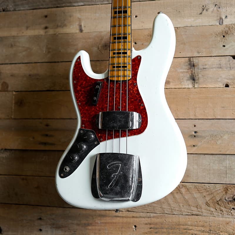 1972 Fender Jazz Bass in Olympic White - Left-Handed | Reverb