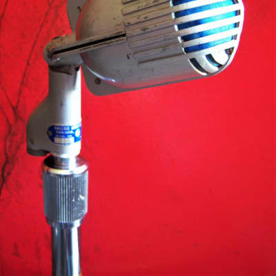 Vintage RARE 1940's Shure Brothers 120 / 508A / 708A crystal microphone w period Atlas DS7 stand image 3