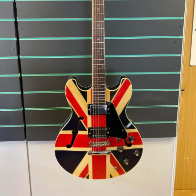 Aria Pro II TA-40 Union Jack Hollow Body Electric Guitar | Reverb