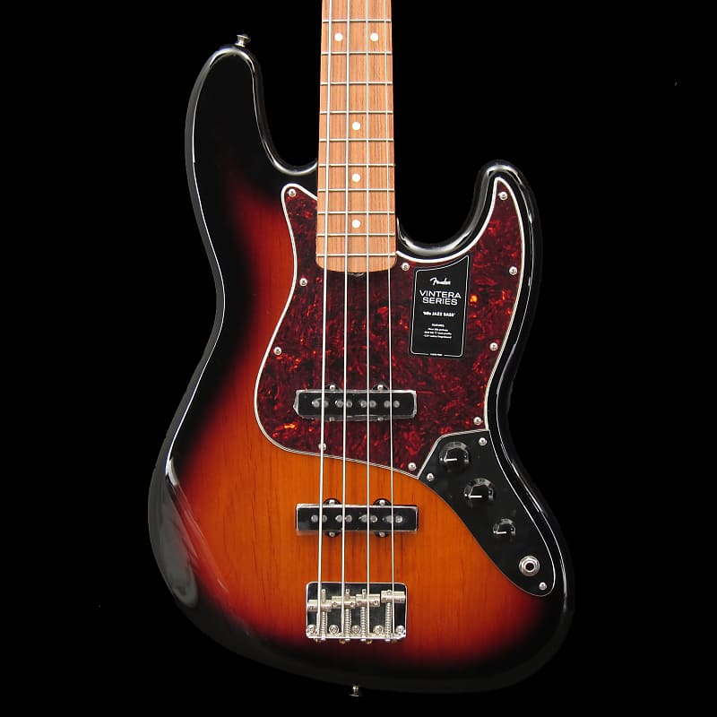 Fender Vintera '60s Jazz Bass, Pau Ferro Fingerboard, 3-Color Sunburst.  Deluxe Gig Bag, Blem