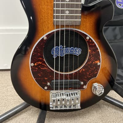 Pignose PGG-200 Mini Electric Travel Guitar - Brown Sunburst w/Gig Bag image 2