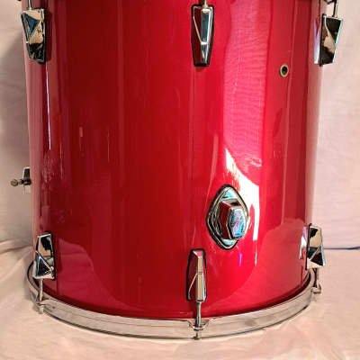 Unmarked FLOOR TOM - CANDY APPLE RED WRAP 16 in dia image 2