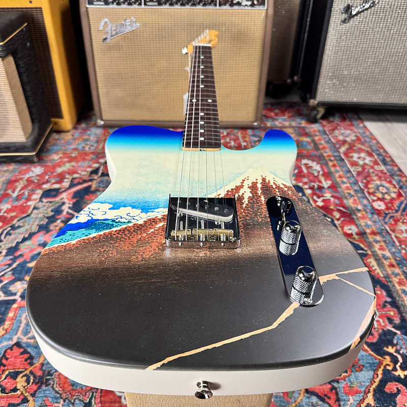 2024 Fender Japan Art Canvas Esquire by Katsushika Hokusai
