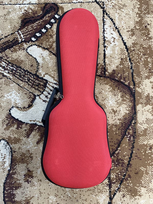 Amahi Ukulele Hard Case Soprano Red Reverb
