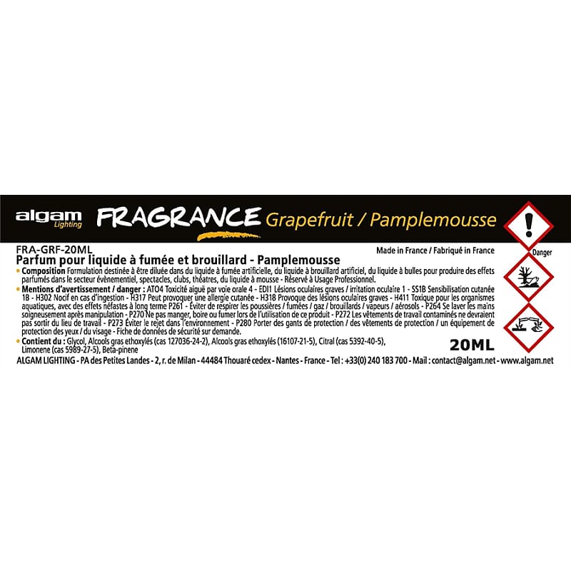 Algam Fra Cot 20 Ml Profumo Per Liquido Del Fumo 20 Ml Zucchero