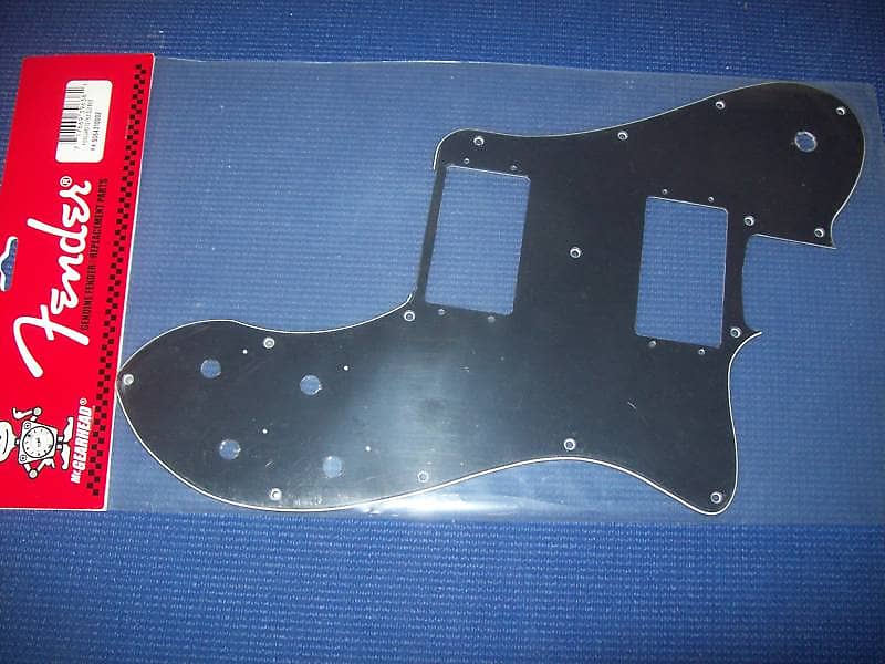Genuine Fender Pickguard For '72 Tele Deluxe (Mexico) - BLACK, 006-4310-002 image 1