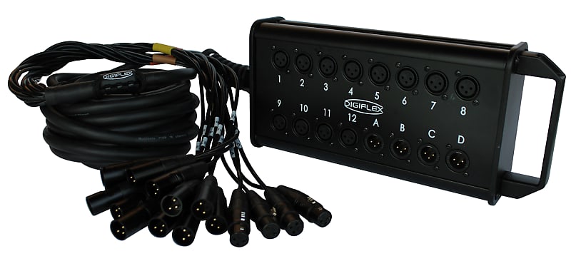 Elite Core PS12450 - 12 x 4 Channel Box-to-Fan Stage Snake, 50-ft