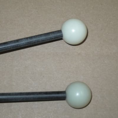 one (new old stock) pair Gambal Manufacturing GPN (UG13GPNXX) Bells, Xylophone Percussive Keyboard MALLETS, 1 inch White Hard Acrylic Ball Heads with Black Synthetic Shafts, with original packaging - from 1990s - early 2000s image 12