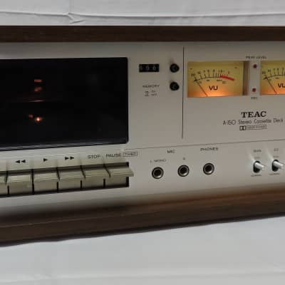 Vintage Teac A-150 Stereo Cassette Tape Deck In Wood Case With Owners Manual image 2
