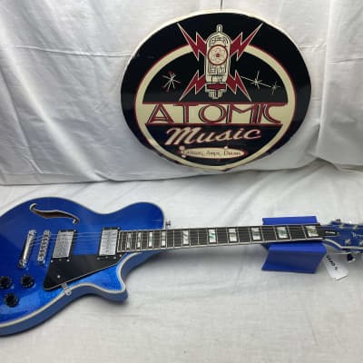 ESP LTD Xtone Series PS-1000 Singlecut Semi-Hollowbody Guitar 2020 - Blue Sparkle for sale