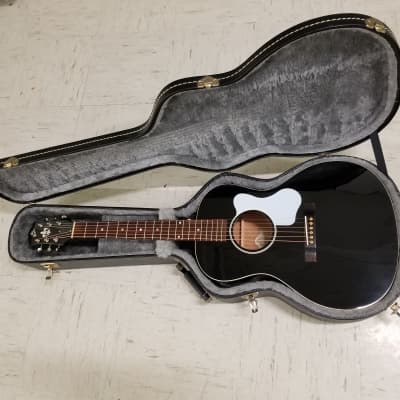 JN Guitars Thin Body Acoustic-Electric Auditorium Guitar - Black