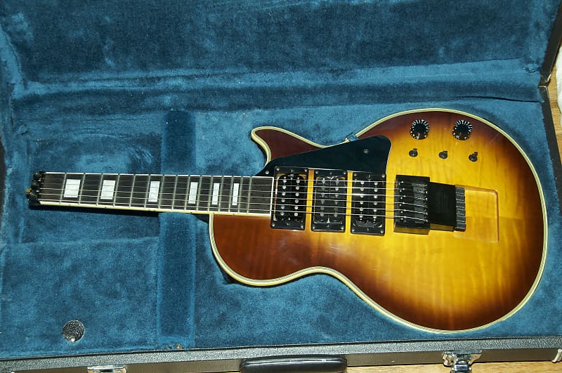 ESP Ordered LP Type Travel Guitar Custom Shop in NY 1984 Brown Sunburst image 1