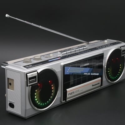 1985 Panasonic RX-FM25 Boombox, upgraded with Bluetooth, Rechargeable Battery and an LED Music Visualizer image 13