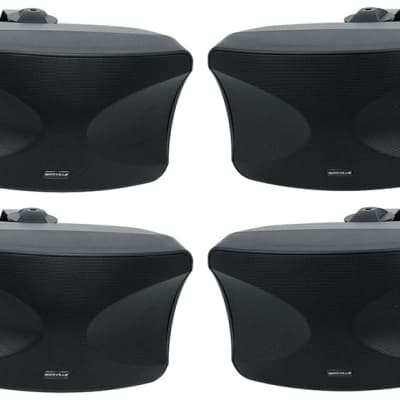 (8) Rockville WET-44 PRO Dual 4" 4-Way Swivel 70V Commercial Speakers in Black image 1