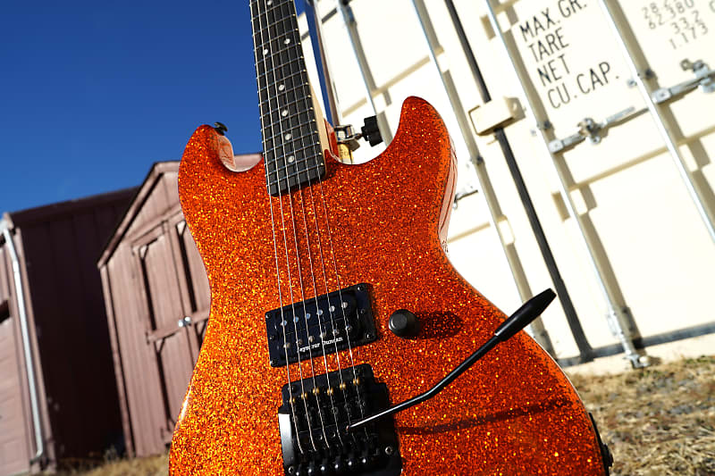 G&L USA CUSTOM SHOP Rampage 22 Orange Flake 6-String Electric Guitar w/ Shop Black Tolex Case image 1