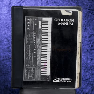 Original Operation Manual for the vintage Sequential Circuits Prophet-5