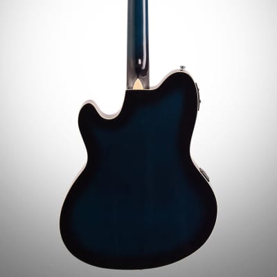 Ibanez TCY10E Talman Cutaway Acoustic-Electric Guitar, Transparent Blue Sunburst image 6