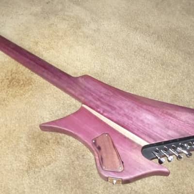private stock Tree of Life guitar/bass,ultra rare,solid purpleheart neck thru+fanned, 7,8,9or10 strings image 9