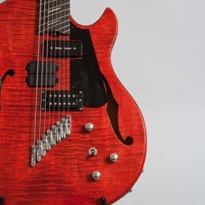 Wes Lambe 8GT 2013 - Novax-style Charlie Hunter 8 String Fanned Fret Dual Output Hollow Guitar/Bass image 1
