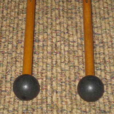 one pair new old stock A+ Mike Balter MB10AB (10AB) Hard Keyboard Mallets, 7/8" phenolic (plastic) round HEADS and natural birch HANDLES - mid to late 1990s (+ packaging) Unwound Series image 19