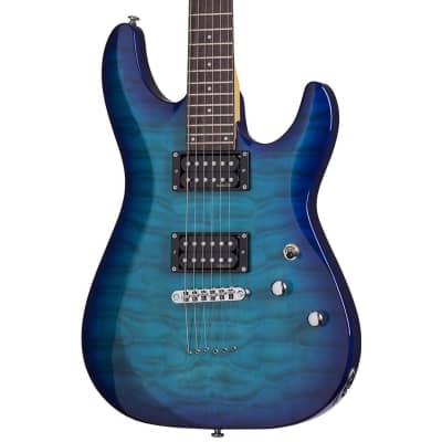Schecter C-6 Plus Electric Guitar (Ocean Blue Burst) for sale