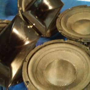 8" Speakers Carbon Fiber Cones! Four Woofers two Compression horn Tweeters Community Sound Eminence image 7