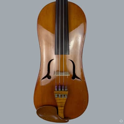 W & A. Jacot Cornerless Violin - 3/4 - Made in Neuchatel, Switzerland 1956 - w/ Case & Bow image 1