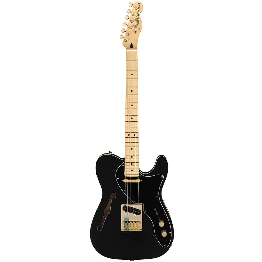 Fender Limited Edition Telecaster Thinline Deluxe Satin Black | Reverb