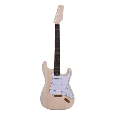 Muslady ST Style Electric Guitar Fingerboard DIY Kit Set for Guitar Lover Home entertainment,Basswood Body,Maple Neck,Rosewood image 6