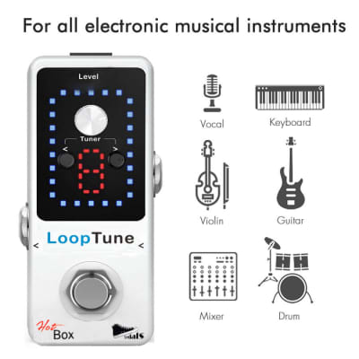 Hot Box Pedals Looper/Tuner Pro Pedal- LED Display Guitar Loop Effect Pedal  9 Loops 40 Min Record image 6