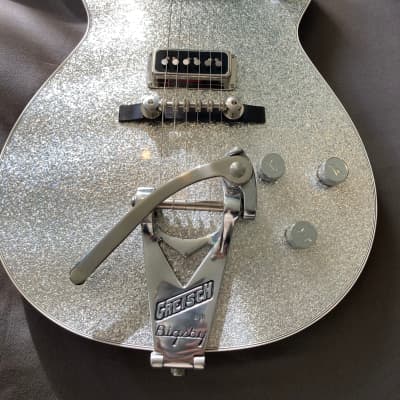 Gretsch G6129T-1957 Silver-Jet-NEVER USED-original hard shell case-#JT05106890 Gretsch G6129T-1957 Silver-Jet-NEVER USED-original hard shell case-#JT05106890 - SILVER image 1