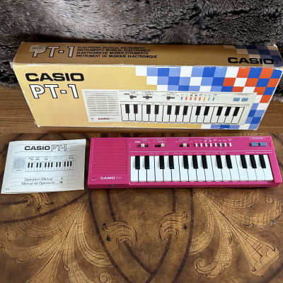 Casio PT-1 Rare Pink / Fuschia Vintage 1988 Cult Status 29-Key Mini Synthesizer MIJ