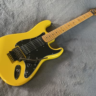 2023 Del Mar Lutherie Surfcaster Strat Floyd Rose Graffiti Yellow - Made in USA image 13
